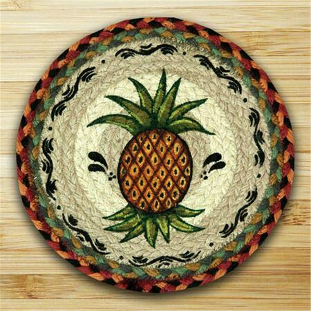 CAPITOL EARTH RUGS Round Miniature Swatch- Pineapple- printed 80-375P